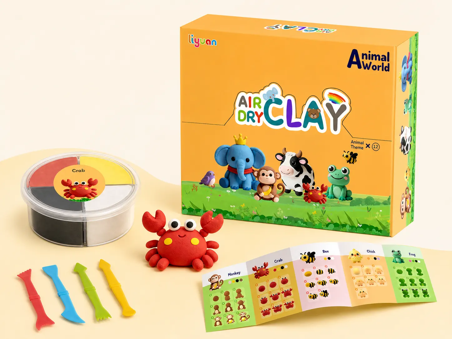 Lightweight Modelling Clay Set controls and screen