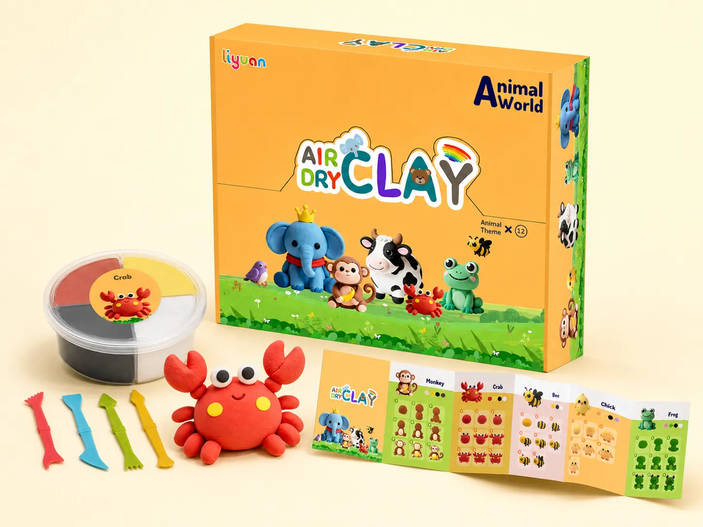 Lightweight Modelling Clay Set controls and screen