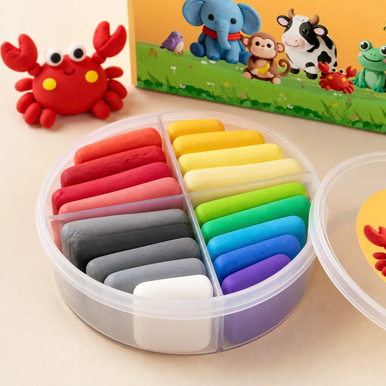 Lightweight Modelling Clay Set and included accessories