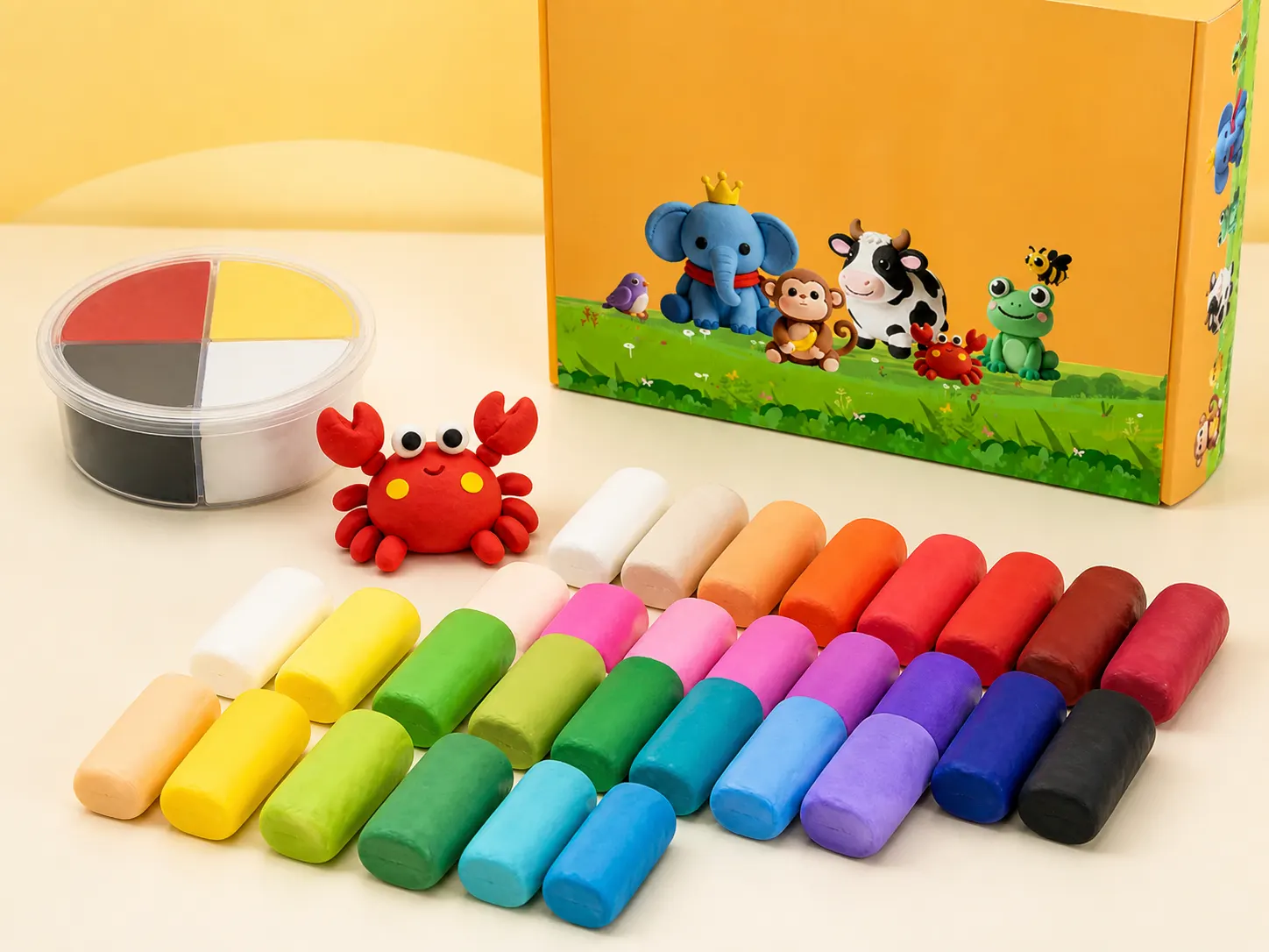 Lightweight Modelling Clay Set and included accessories